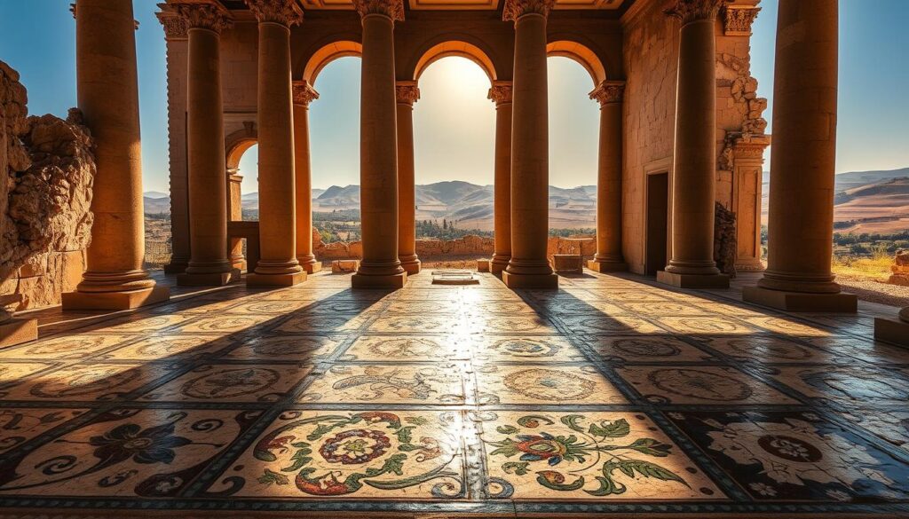 Roman ruins mosaics
