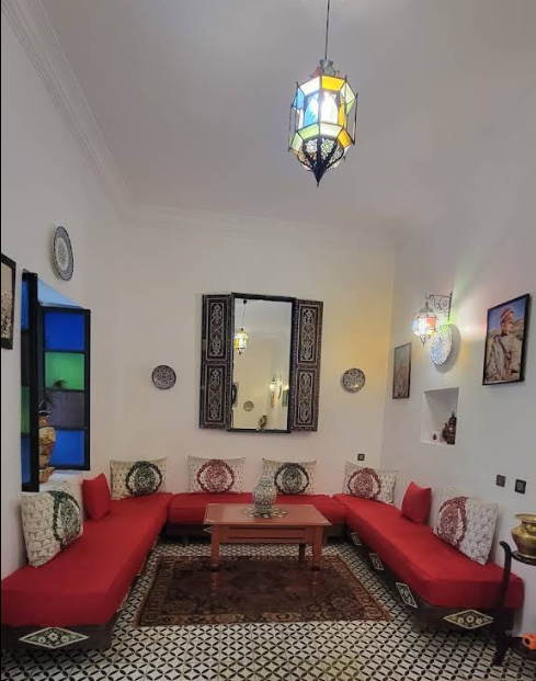 Interior space at Riad Tingis Tangier