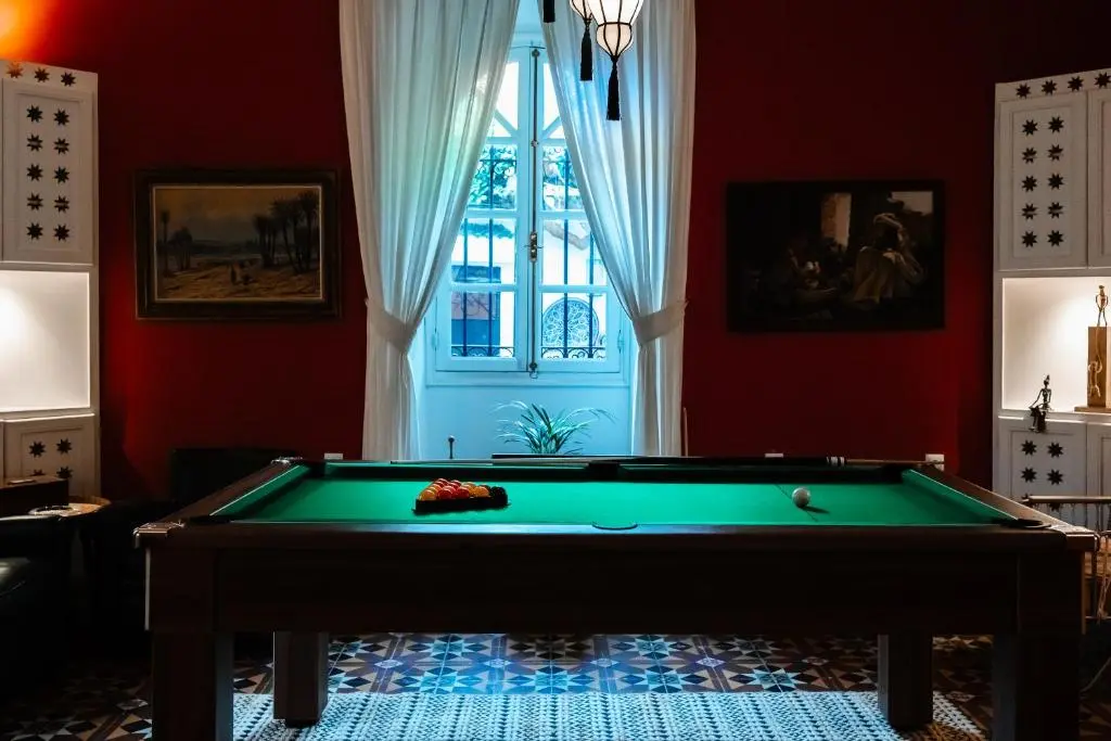 Billiards room at Lalla Soulika Tangier