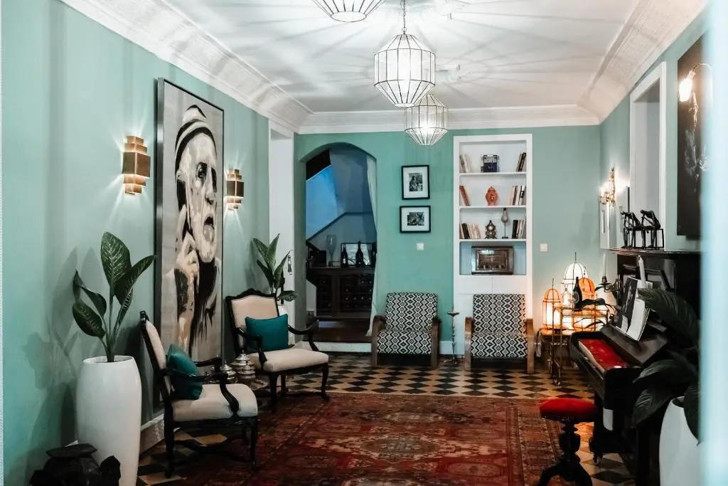 Blue lounge at Lalla Soulika Tangier
