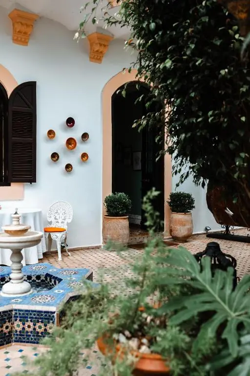 Courtyard seating at Lalla Soulika Tangier