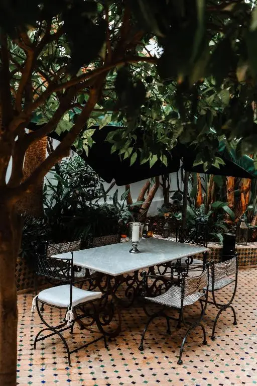 Garden patio at Lalla Soulika Tangier