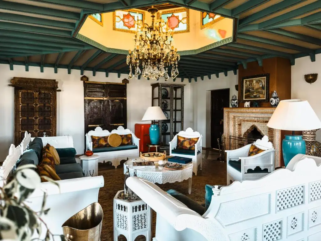 Bright elegant living room at Lalla Soulika in Tangier