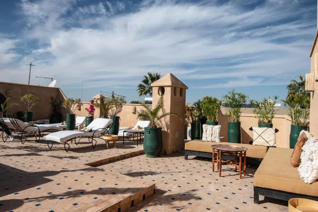 Rooftop terrace at Riad Palais Calipau Marrakech