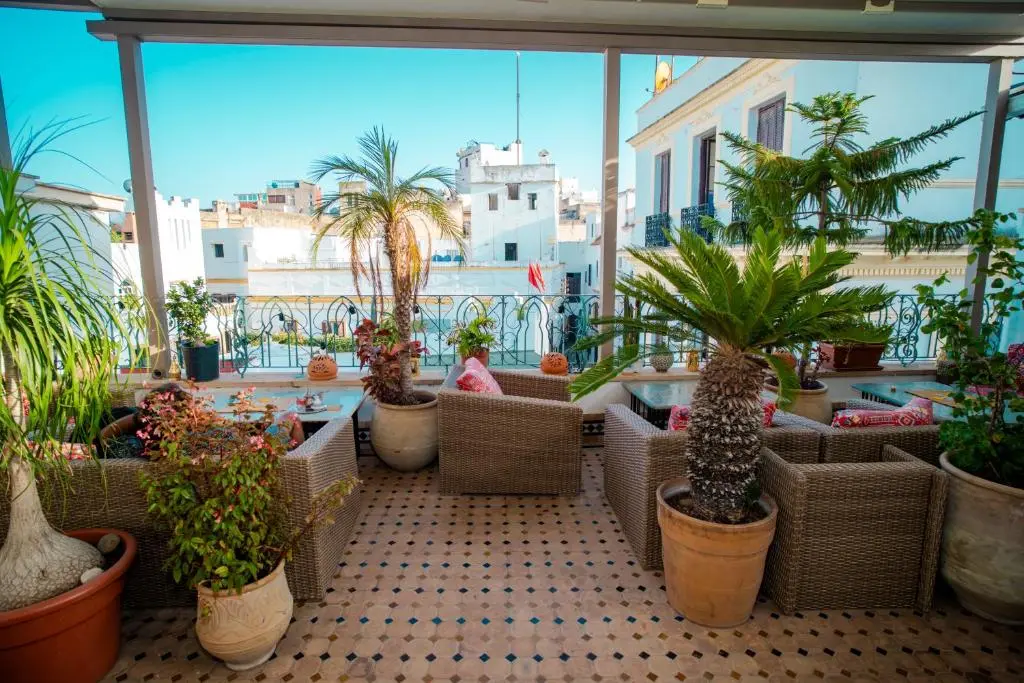 Balcony patio at Palais Zahia Hotel and Spa Tangier