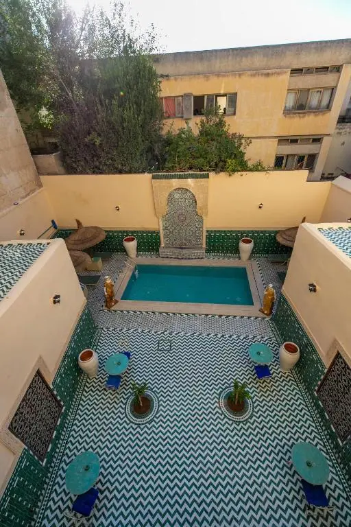 Courtyard swimming pool at Riad Fes Ziyat & Spa in Fès